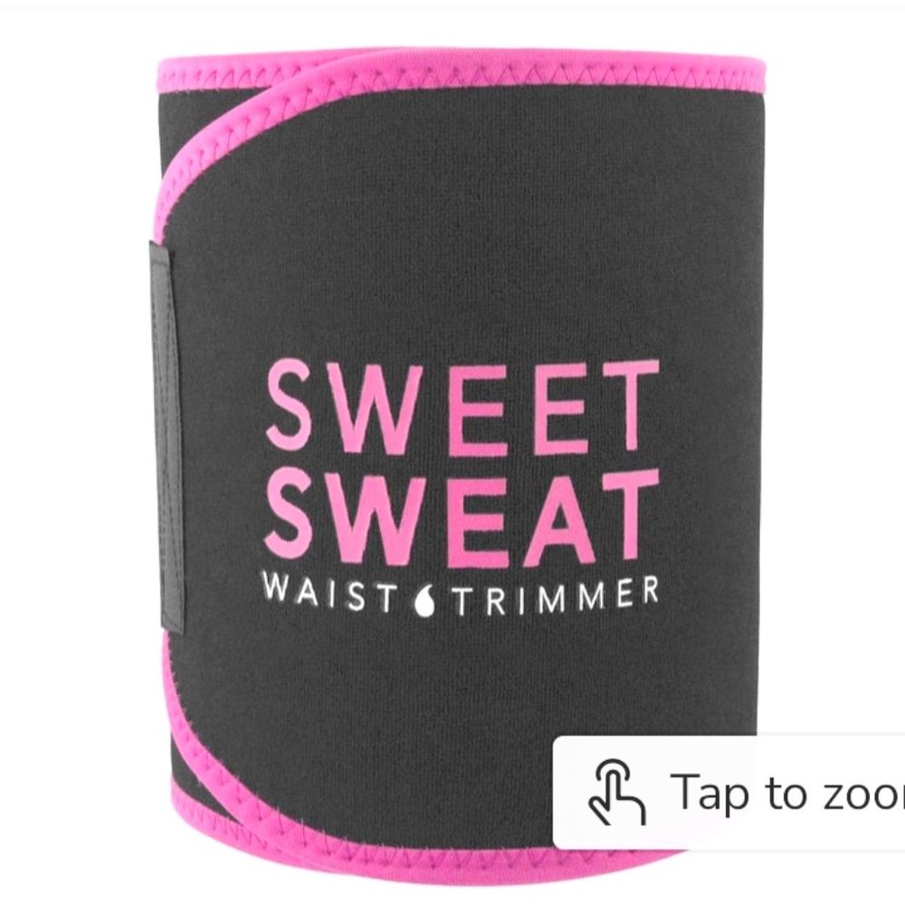 Sweet Sweat Waist Trimmer Belt‎ Neoprene Workout Wrap, Womens OS Black Pink
